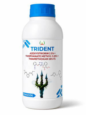 Trident Fungicide (Azoxystrobin 2.5% + Thiophanate Methyl 11.25% + Thiamethoxam 26% FS) | Dual Protection: Fungicide + Insecticide
